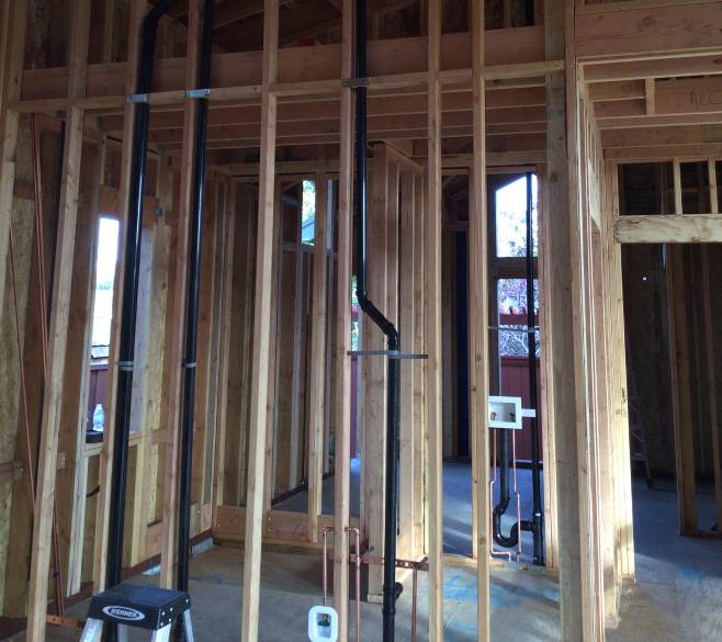 Installing Pipes in new residential construction