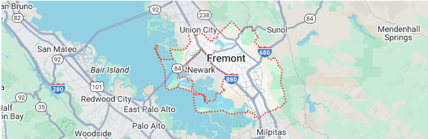 Service Location Fremont Map Image