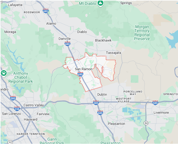 Service Location San Ramon Map Image