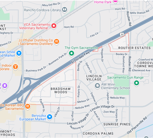 Service Location Bradshaw Woods Map Image