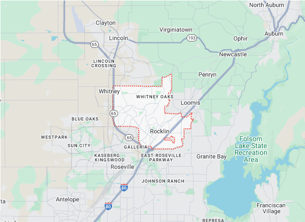 Service Location Rocklin Map Image