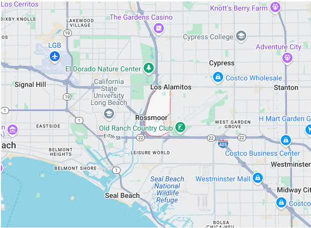 Service Location Rossmoor Map Image